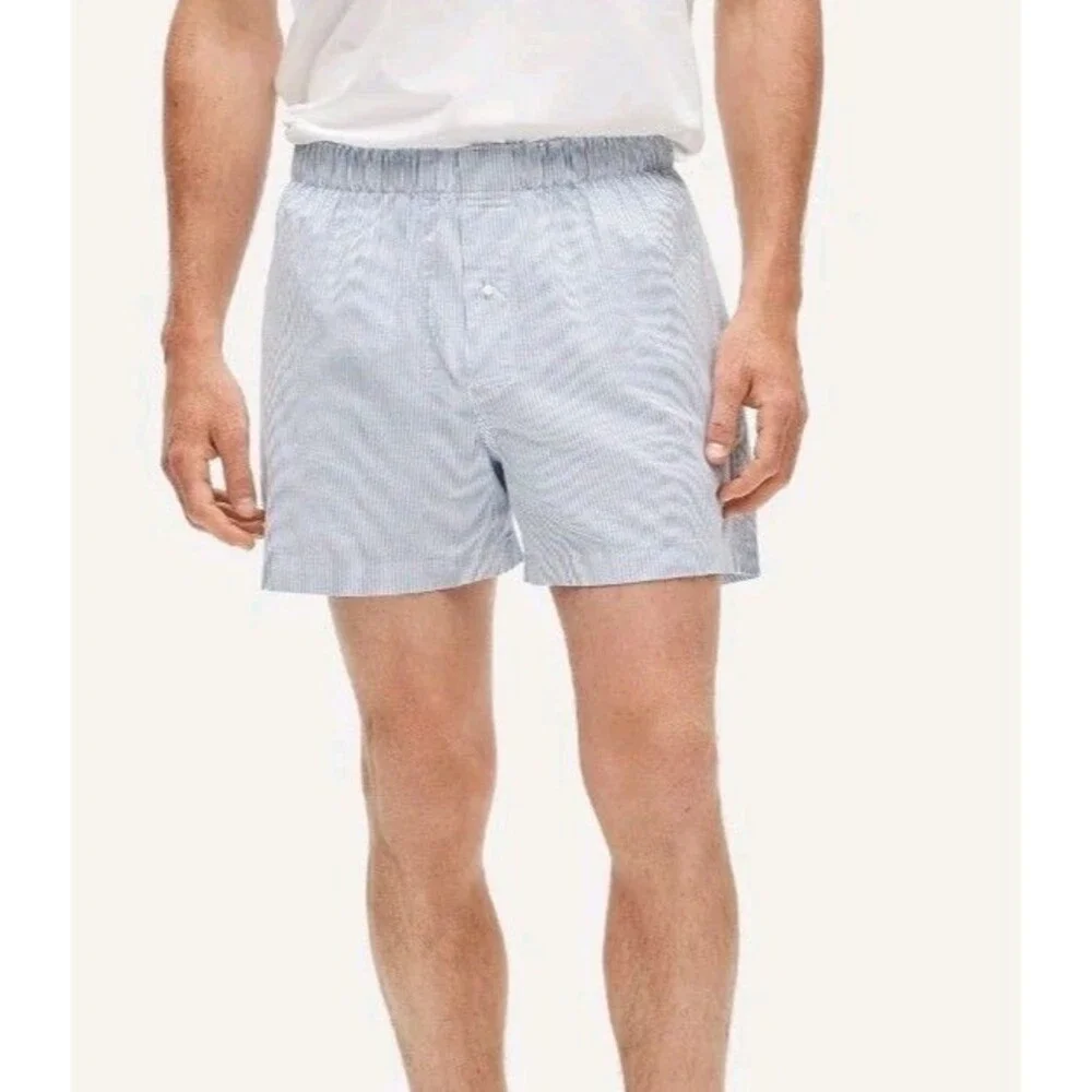 J. CREW Boxer Shorts Broken-In Organic Cotton Oxford Striped BT921 Size XS NWT